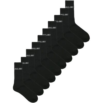 Jack & Jones Jacregen Tennis Socks 10 Pack Jnr Ln 33-37 Black 33-37 Jack & Jones Jacregen Tennis Socks 10 Pack Jnr Ln 33-37 Black 33-37