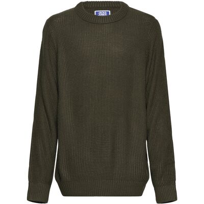 Jack & Jones Jjroy Knit Crew Neck Aw25 Jnr 164 Khaki 164 Jack & Jones Jjroy Knit Crew Neck Aw25 Jnr 164 Khaki 164