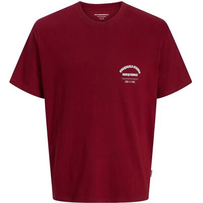 Jack & Jones Jormeadows Typo Tee Ss Crew Neck Jnr 176 Red 176 Jack & Jones Jormeadows Typo Tee Ss Crew Neck Jnr 176 Red 176