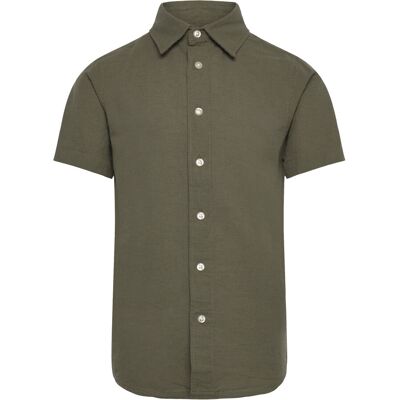 Jack & Jones Jjebreeze Linen Blend Shirt S/S Sn Jnr 176 Khaki 176 Jack & Jones Jjebreeze Linen Blend Shirt S/S Sn Jnr 176 Khaki 176