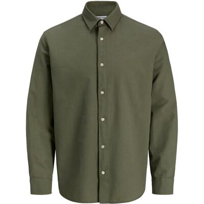 Jack & Jones Jjebreeze Linen Blend Shirt L/S Sn Jnr 176 Khaki 176 Jack & Jones Jjebreeze Linen Blend Shirt L/S Sn Jnr 176 Khaki 176