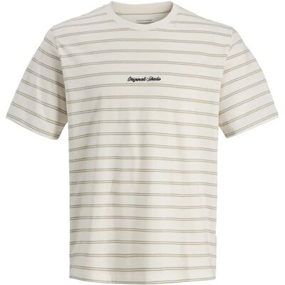 Jack & Jones Jornorrebro Stripe Tee Ss Cn Jnr 152 Cream 152 Jack & Jones Jornorrebro Stripe Tee Ss Cn Jnr 152 Cream 152