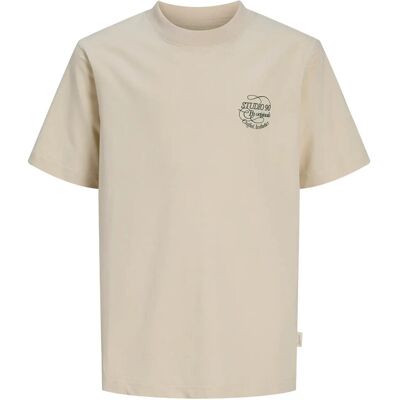 Jack & Jones Jorniagara Typo Tee Ss Crew Neck Jnr 164 Beige 164 Jack & Jones Jorniagara Typo Tee Ss Crew Neck Jnr 164 Beige 164