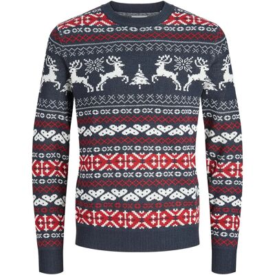 Jack & Jones Jjxmas Frosty Knit Crew Neck Jnr 152 Navy 152 Jack & Jones Jjxmas Frosty Knit Crew Neck Jnr 152 Navy 152