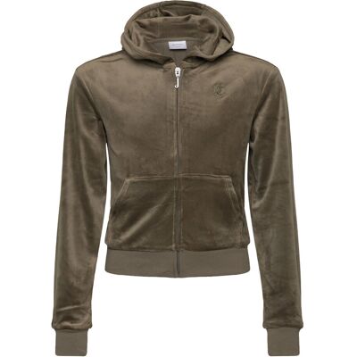 Juicy Couture Tonal Zip Through Hoodie 122 Brown 122 Juicy Couture Tonal Zip Through Hoodie 122 Brown 122