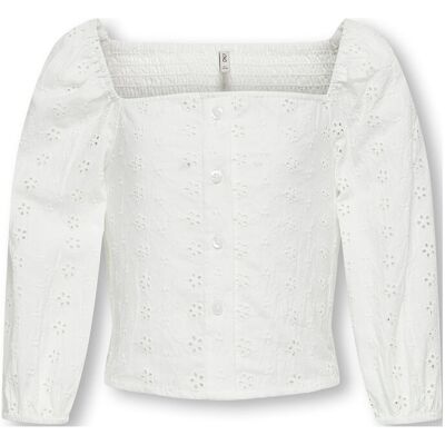 Kids Only Kogpilea 3/4 Emb Anglaise Shirt Wvn 164 White 164 Kids Only Kogpilea 3/4 Emb Anglaise Shirt Wvn 164 White 164
