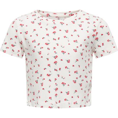 Kids Only Kogbella Life Short Aop S/S Top Jrs Noos 158-164 White 158-164 Kids Only Kogbella Life Short Aop S/S Top Jrs Noos 158-164 White 158-164