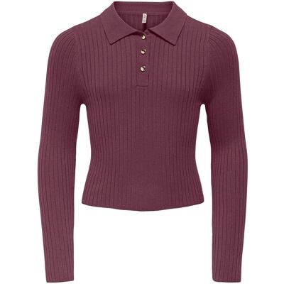 Kids Only Kogmila Ls Rib Button Polo Neck Cp Knt 158-164 Purple 158-164 Kids Only Kogmila Ls Rib Button Polo Neck Cp Knt 158-164 Purple 158-164