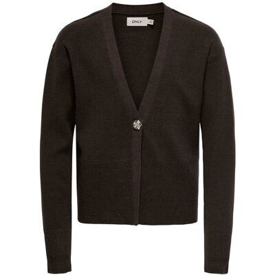 Kids Only Kogkatia Ls Bling Cardigan Knt 134-140 Brown 134-140 Kids Only Kogkatia Ls Bling Cardigan Knt 134-140 Brown 134-140