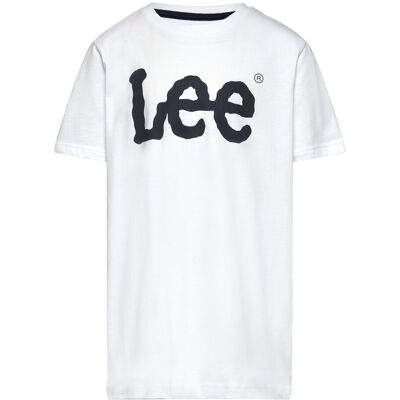 Lee Kids' Wobbly Logo T-Skjorte - Hvit Lee Kids' Wobbly Logo T-Skjorte - Hvit