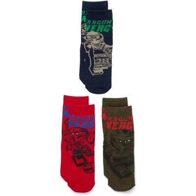 Lego Lwagan 602 - 3-Pack Socks 28-30 Patterned 28-30 Lego Lwagan 602 - 3-Pack Socks 28-30 Patterned 28-30