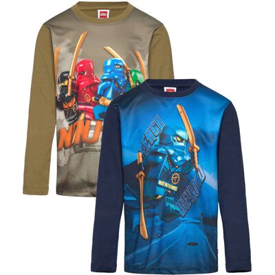 Lego Lwtaj 118 - 2 Pack T-Shirt L/S 110 Khaki 110 Lego Lwtaj 118 - 2 Pack T-Shirt L/S 110 Khaki 110