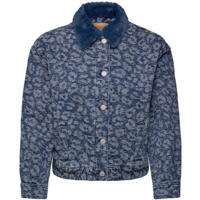 Levi's ® Fur Collar Leopard Oversized Trucker Jacket 158 CM Blue 158 CM Levi's ® Fur Collar Leopard Oversized Trucker Jacket 158 CM Blue 158 CM