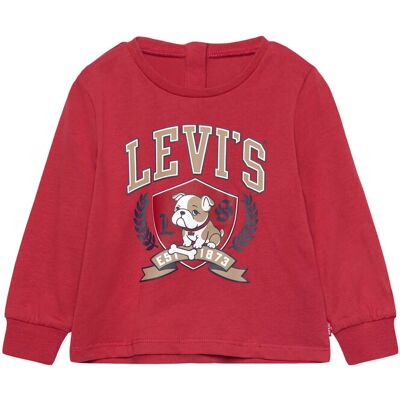 Levi's ® Bulldog Logo Long Sleeve Tee 80 Red 80 Levi's ® Bulldog Logo Long Sleeve Tee 80 Red 80