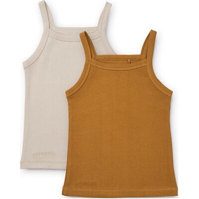 Liewood Naomi Singlet 2-Pack 104-110 Orange 104-110 Liewood Naomi Singlet 2-Pack 104-110 Orange 104-110