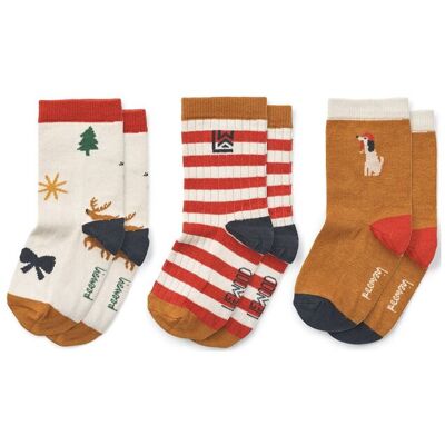 Liewood Silas Socks 3-Pack 17/18 Patterned 17/18 Liewood Silas Socks 3-Pack 17/18 Patterned 17/18