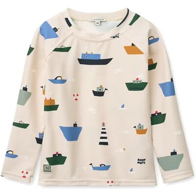 Liewood Noah Printed Longsleeve Swim Tee 104 Cream 104 Liewood Noah Printed Longsleeve Swim Tee 104 Cream 104