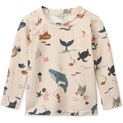 Liewood Noah Printed Longsleeve Swim Tee 86 Beige 86 Liewood Noah Printed Longsleeve Swim Tee 86 Beige 86