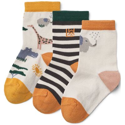 Liewood Silas Socks 3-Pack 17/18 Cream 17/18 Liewood Silas Socks 3-Pack 17/18 Cream 17/18