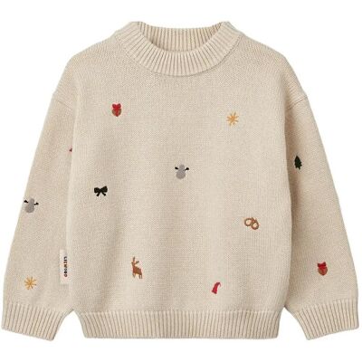 Liewood Orlane Embroidery Knit Jumper 122/128 Beige 122/128 Liewood Orlane Embroidery Knit Jumper 122/128 Beige 122/128