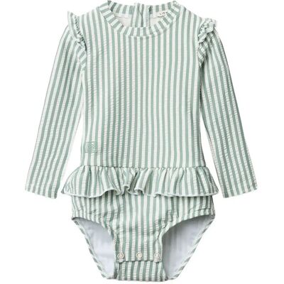 Liewood Sille Baby Seersucker Swimsuit 56 Green 56 Liewood Sille Baby Seersucker Swimsuit 56 Green 56