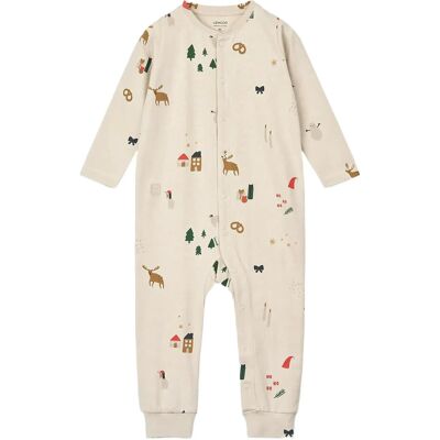 Liewood Birk Printed Pyjamas Jumpsuit 74/80 Beige 74/80 Liewood Birk Printed Pyjamas Jumpsuit 74/80 Beige 74/80