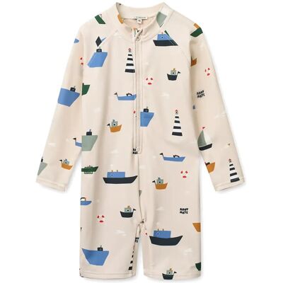 Liewood Max Printed Ls Swim Jumpsuit 62 Cream 62 Liewood Max Printed Ls Swim Jumpsuit 62 Cream 62