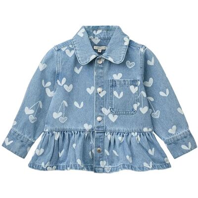 Liewood Kenza Printed Denim Overshirt 116 Blue 116 Liewood Kenza Printed Denim Overshirt 116 Blue 116