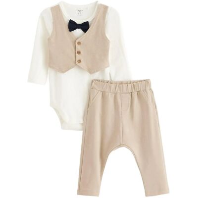 Lindex Set Body Vest Joggers 86 Beige 86 Lindex Set Body Vest Joggers 86 Beige 86