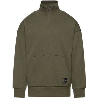 Lindex Sweater Halfzip Solid 146/152 Khaki 146/152 Lindex Sweater Halfzip Solid 146/152 Khaki 146/152
