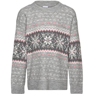 Lindex Sweater Winter Fair Isle 128 Grey 128 Lindex Sweater Winter Fair Isle 128 Grey 128