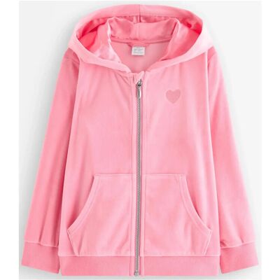 Lindex Hoodie In Velour 98/104 Pink 98/104 Lindex Hoodie In Velour 98/104 Pink 98/104