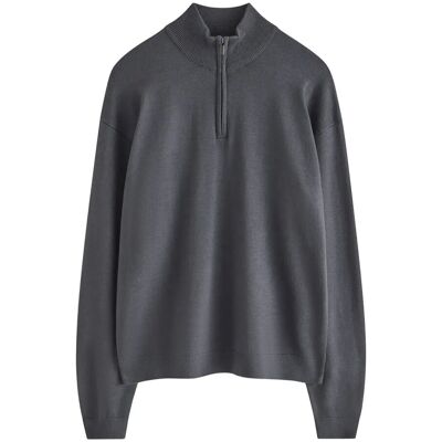 Lindex Sweater Fineknit Halfzip 158/164 Grey 158/164 Lindex Sweater Fineknit Halfzip 158/164 Grey 158/164