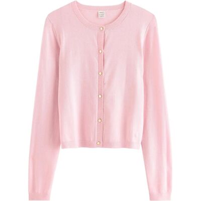 Lindex Fine-Knit Cardigan 134/140 Pink 134/140 Lindex Fine-Knit Cardigan 134/140 Pink 134/140