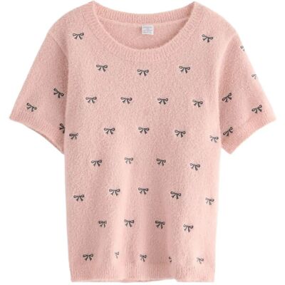 Lindex T Shirt Knitted Featheryarn 128 Pink 128 Lindex T Shirt Knitted Featheryarn 128 Pink 128