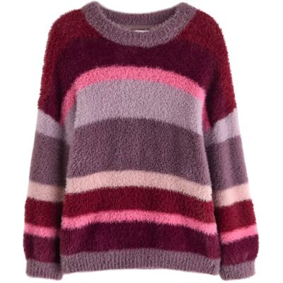 Lindex Sweater Stripe Featheryarn 116 Purple 116 Lindex Sweater Stripe Featheryarn 116 Purple 116