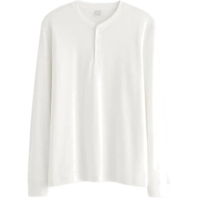 Lindex Top Ls Henley 128 White 128 Lindex Top Ls Henley 128 White 128