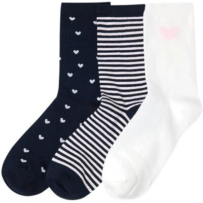 Lindex Socks 3 Pack Bg Hearts And Str 31/33 Navy 31/33 Lindex Socks 3 Pack Bg Hearts And Str 31/33 Navy 31/33