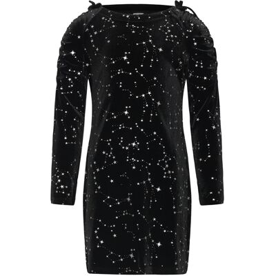Lindex Dress Long Sleeve Velvet 158/164 Black 158/164 Lindex Dress Long Sleeve Velvet 158/164 Black 158/164