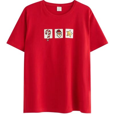 Lindex T Shirt Christmas Print 128 Red 128 Lindex T Shirt Christmas Print 128 Red 128