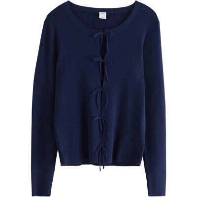 Lindex Sweater With Bows At Front 134/140 Navy 134/140 Lindex Sweater With Bows At Front 134/140 Navy 134/140