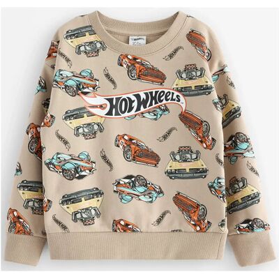 Lindex Sweatshirt Hot Wheels 98 Beige 98 Lindex Sweatshirt Hot Wheels 98 Beige 98