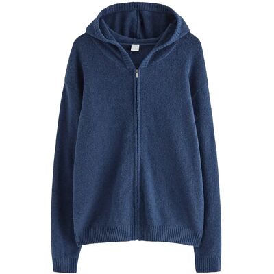 Lindex Sweatshirt Zip Hood Knitted 134/140 Navy 134/140 Lindex Sweatshirt Zip Hood Knitted 134/140 Navy 134/140