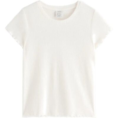 Lindex Ribbed Top 98 Cream 98 Lindex Ribbed Top 98 Cream 98