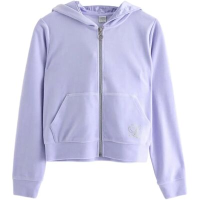 Lindex Sweatshirt Velour With Hoodie 134/140 Purple 134/140 Lindex Sweatshirt Velour With Hoodie 134/140 Purple 134/140