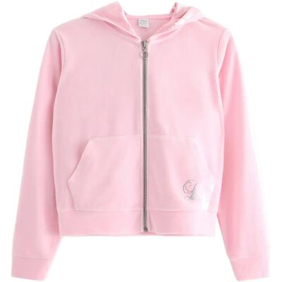 Lindex Sweatshirt Velour With Hoodie 134/140 Pink 134/140 Lindex Sweatshirt Velour With Hoodie 134/140 Pink 134/140