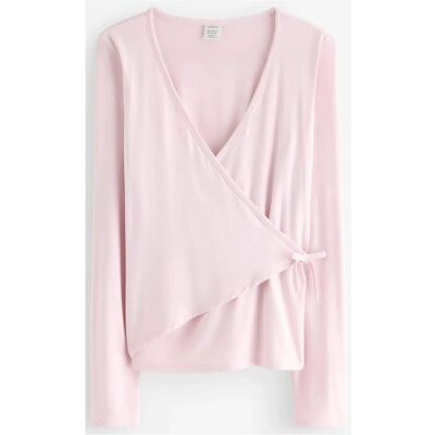 Lindex Long-Sleeved Wrap Top 134/140 Pink 134/140 Lindex Long-Sleeved Wrap Top 134/140 Pink 134/140