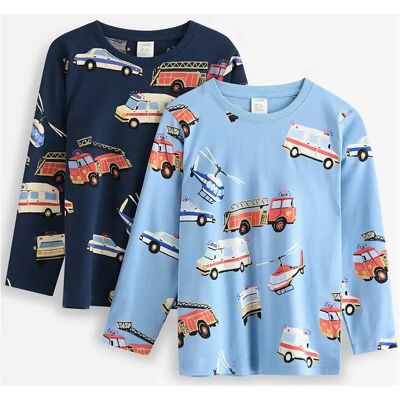 Lindex 2-Pack Long-Sleeved Top 98 Navy 98 Lindex 2-Pack Long-Sleeved Top 98 Navy 98