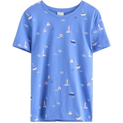 Lindex Short-Sleeved Top 98/104 Blue 98/104 Lindex Short-Sleeved Top 98/104 Blue 98/104
