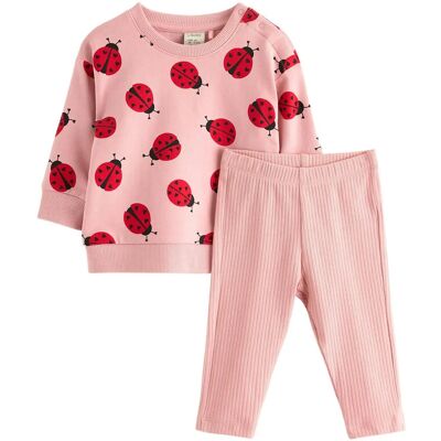 Lindex Set - Sweatshirt And Leggings 92 Pink 92 Lindex Set - Sweatshirt And Leggings 92 Pink 92